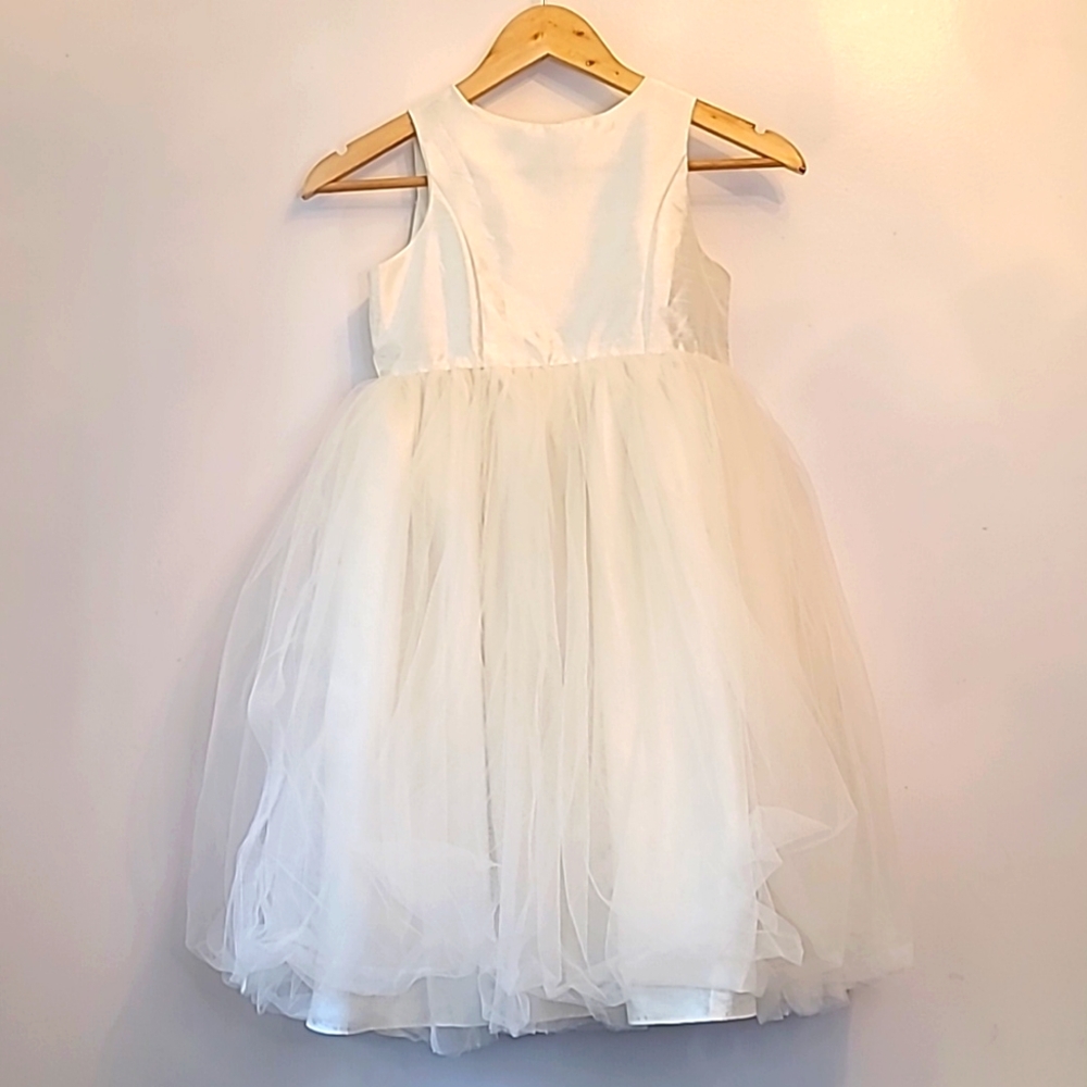 Ivory Flower Girl Wedding Dress, Girl's 8